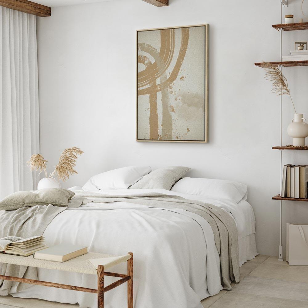 Leinwandbild - Beige Minimalism (1 Part) Vertical