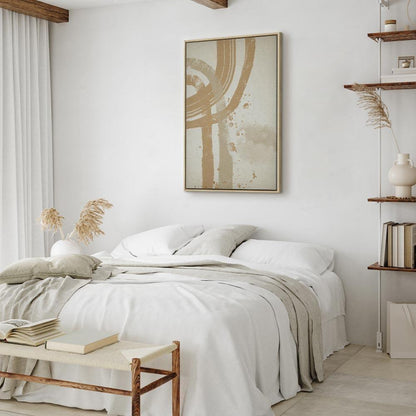 Leinwandbild - Beige Minimalism (1 Part) Vertical