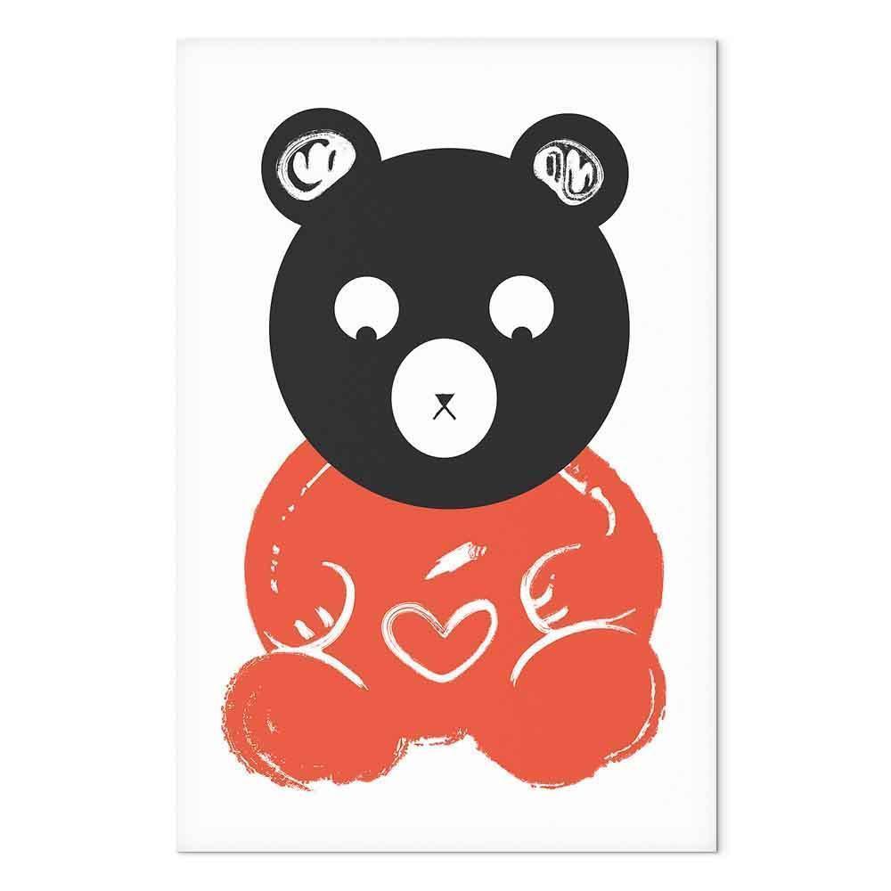 Leinwandbild - Thoughtful Bear (1 Part) Vertical