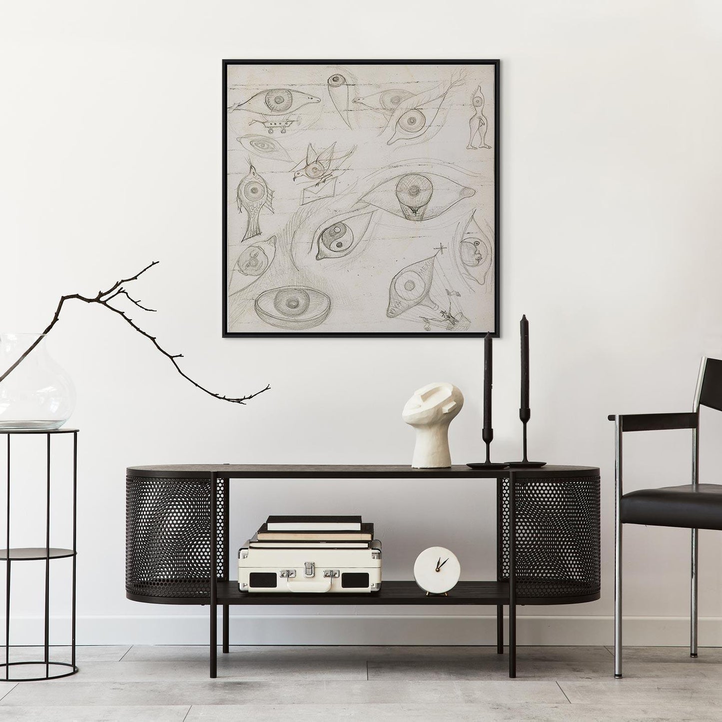 Leinwandbild - Frida Kahlo – Drawing of Eyes