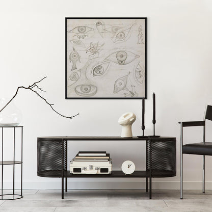 Leinwandbild - Frida Kahlo – Drawing of Eyes