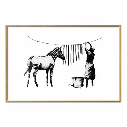 Poster - Banksy: Zebra Washing