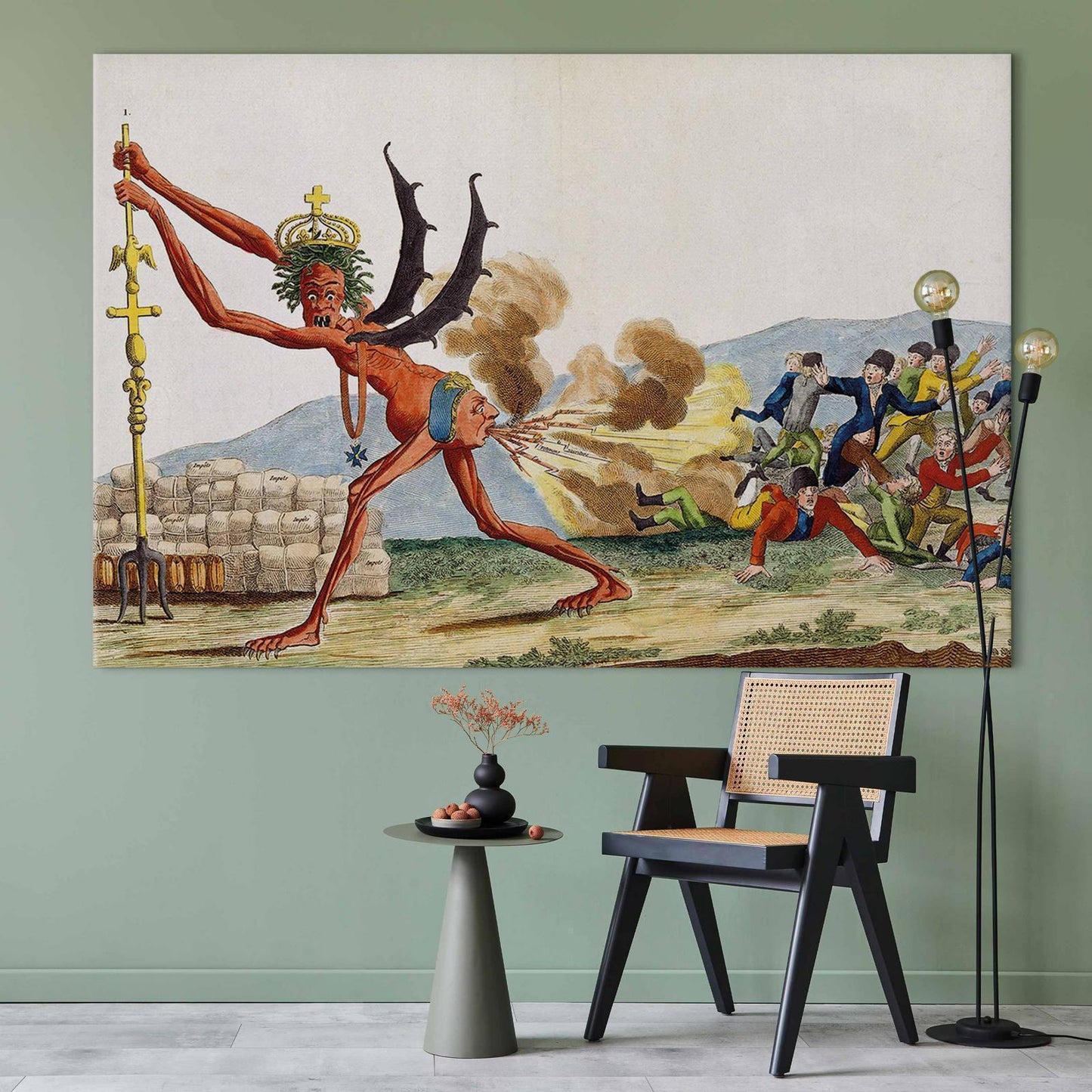 Wandbild XXL - Jacques-Louis David – Caricature of the English Government