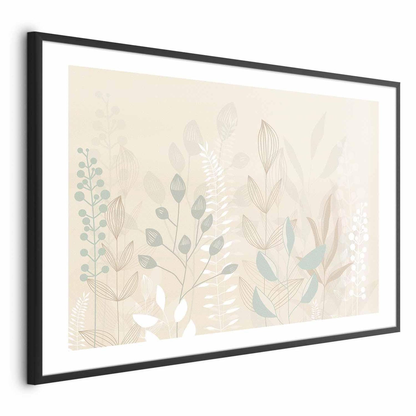 Poster - Pastel-Beige Meadow Artgeist