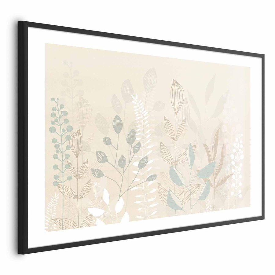 Poster - Pastel-Beige Meadow Artgeist