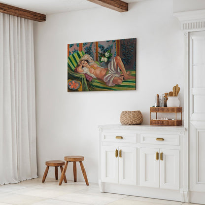 Leinwandbild - Henri Matisse – Reclining Odalisque with Magnolias