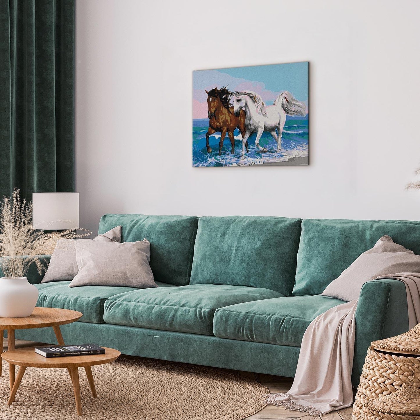 Malen nach Zahlen - Horses at the Seaside