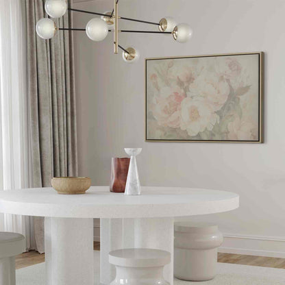 Leinwandbild - Peonies in the mist