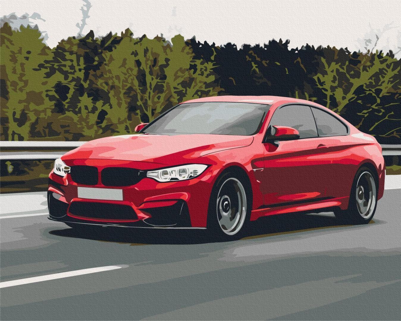 Malen nach Zahlen - Red car