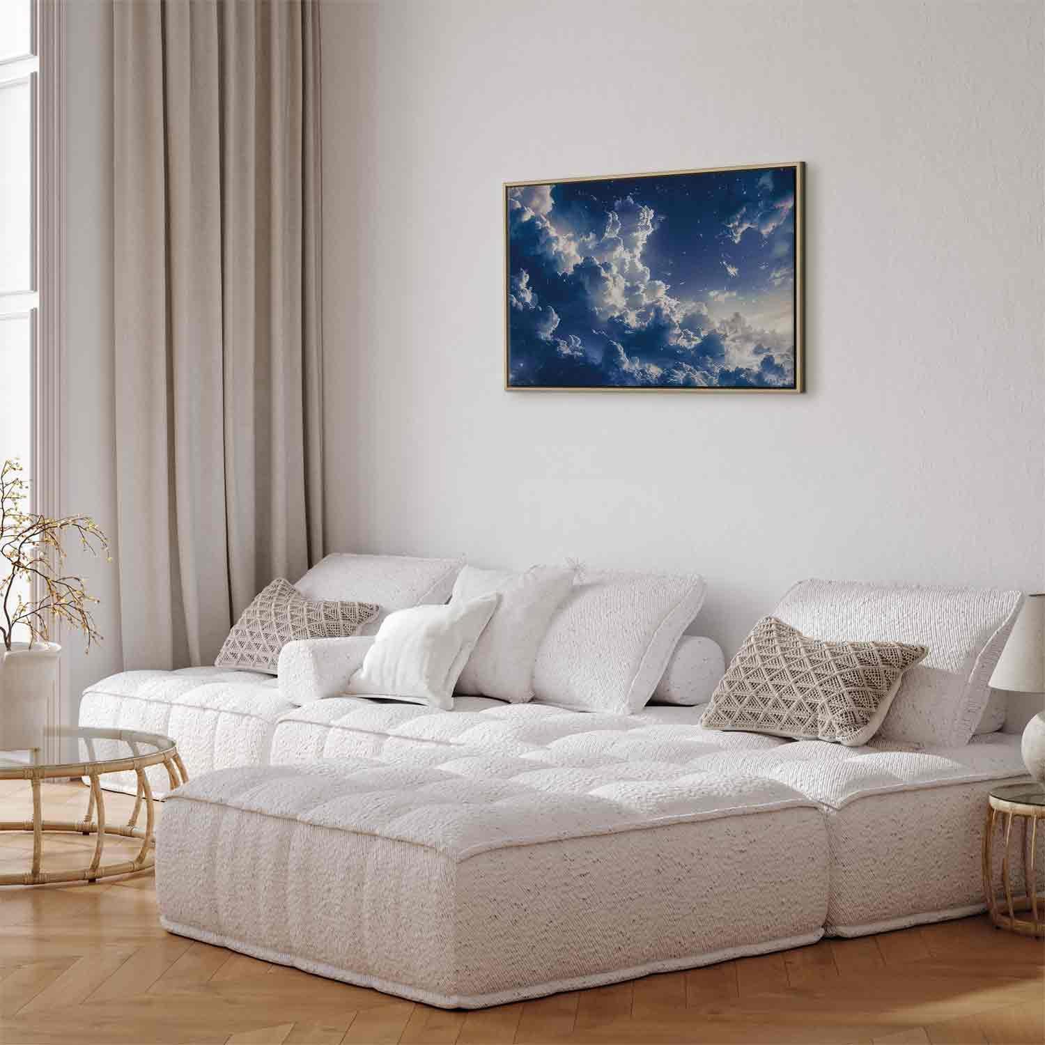 Leinwandbild - Starry Clouds and Delicate Light Over a Corner of the Sky Artgeist