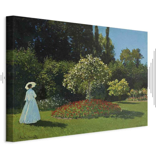 Leinwandbild - Claude Monet – Woman in the Garden