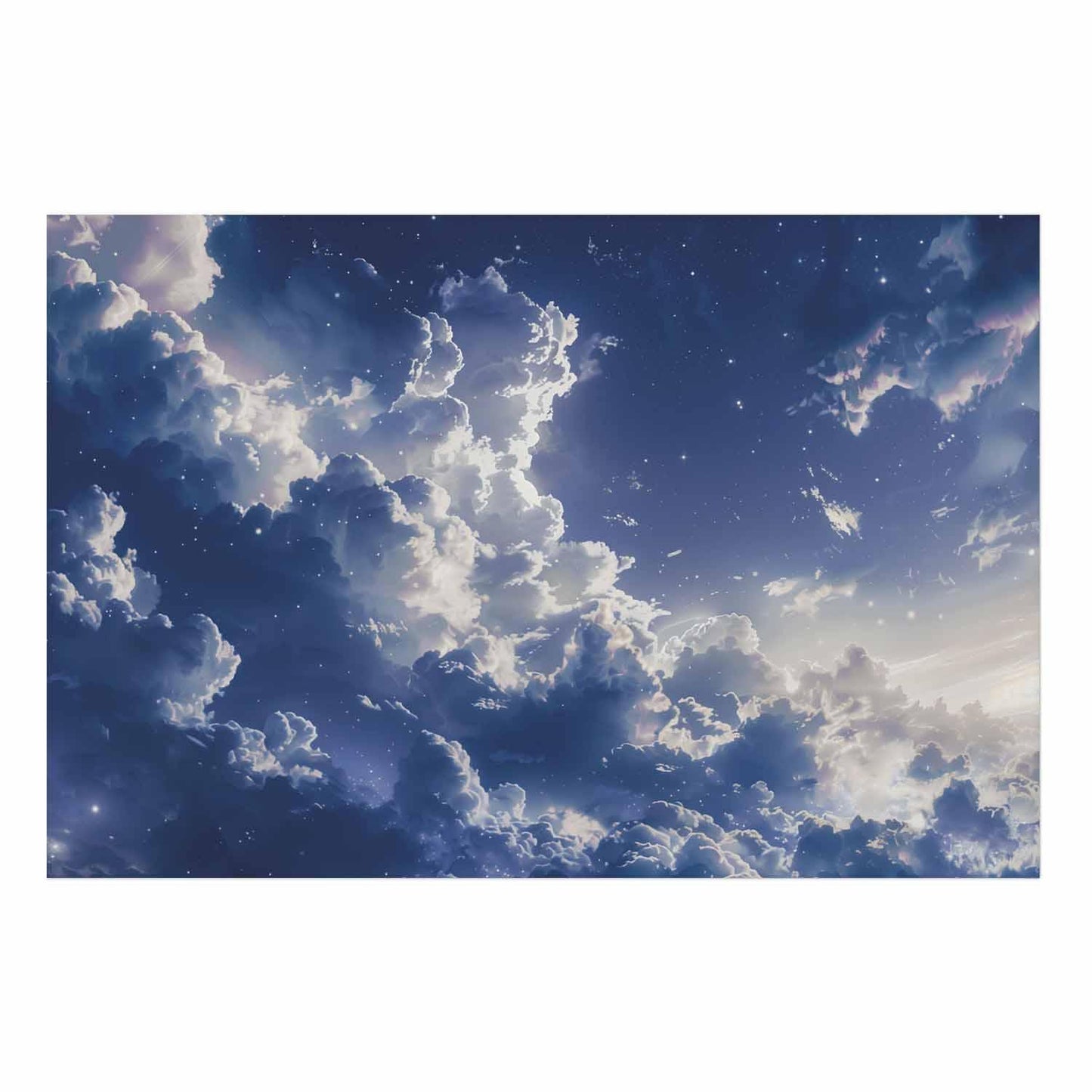 Poster - Starry Clouds and Soft Light Over a Corner of the Sky