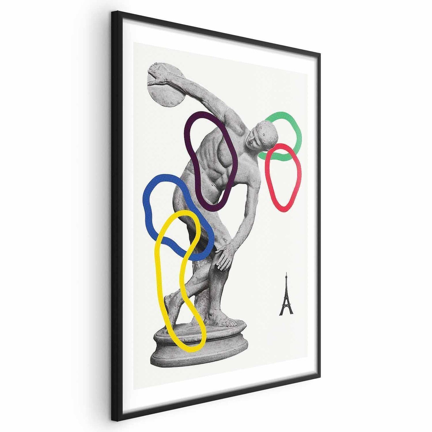 Poster - Collage Graphic - Discus Thrower - Sculpture