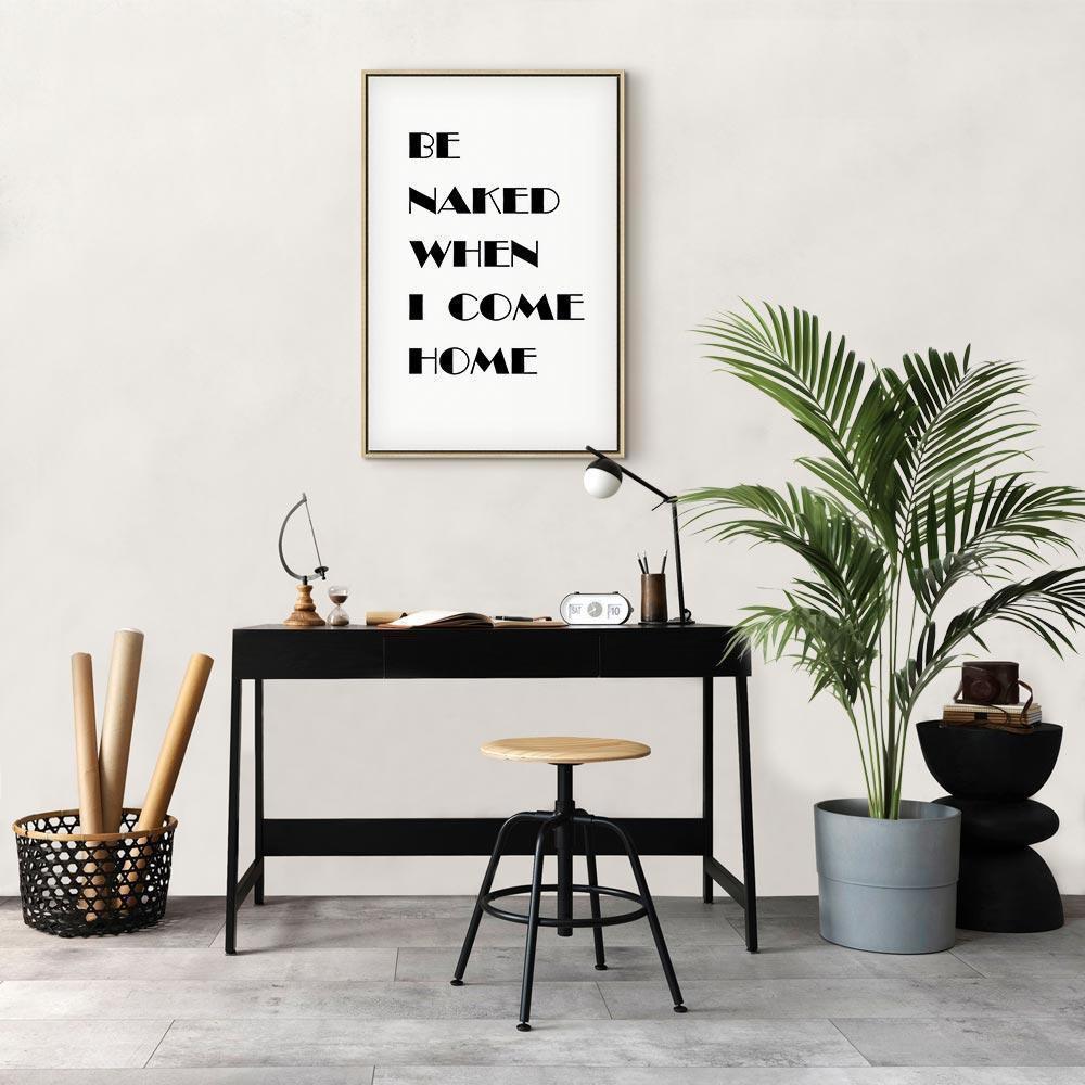 Leinwandbild - Homecoming (1-part) - Black and White English Inscriptions