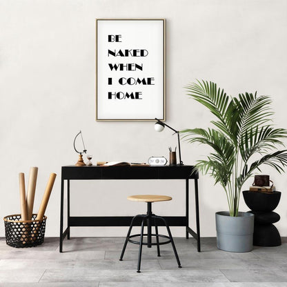 Leinwandbild - Homecoming (1-part) - Black and White English Inscriptions