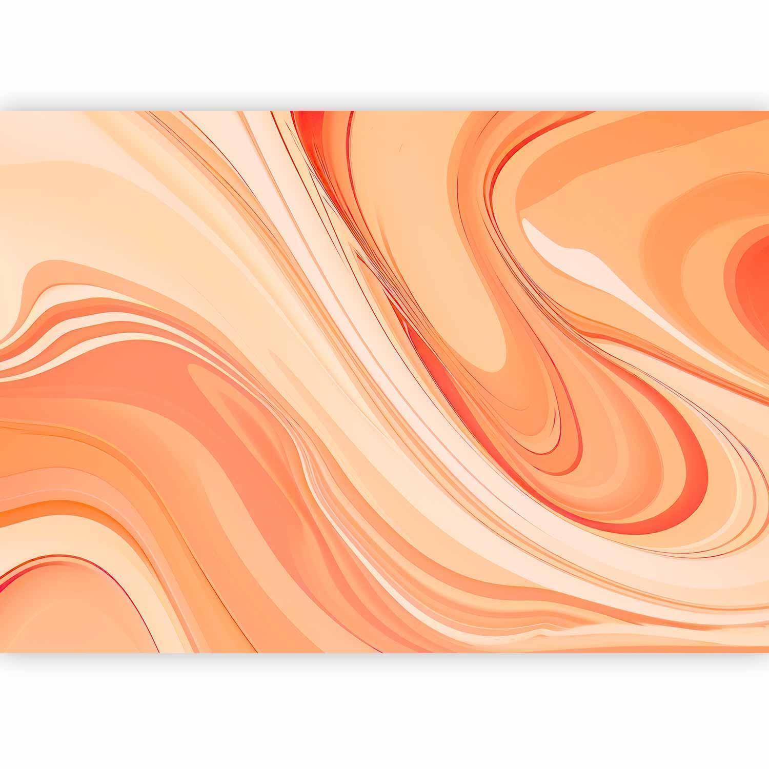 Fototapete - Peach Abstraction - Abstraction with Smoothly Transitioning Colors in Orange Tones Artgeist