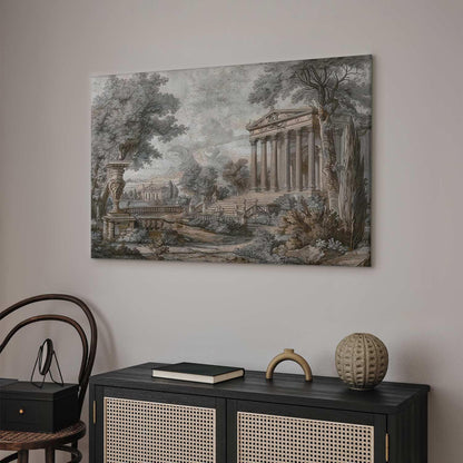 Leinwandbild - Temple on a hill - Greek architecture in subdued colours