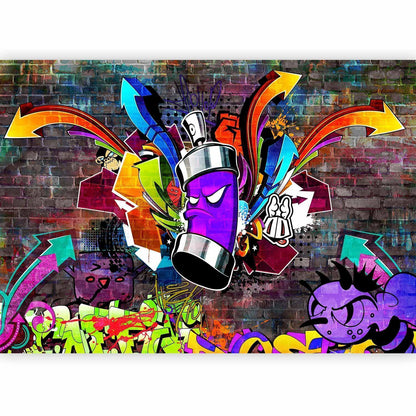 Fototapete - Graffiti: Colourful attack