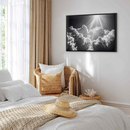 Leinwandbild - Hope in the Clouds: Inspiring Rays of the Sun – Awaken Emotions