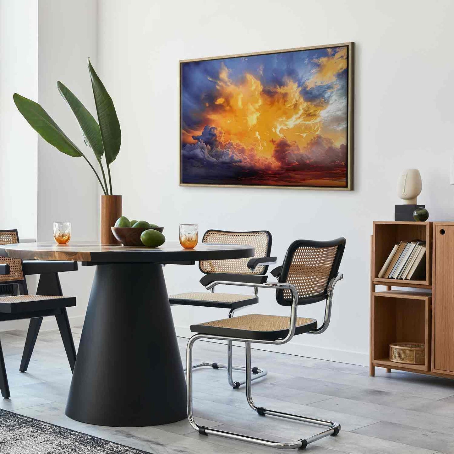 Leinwandbild - Beautiful Sunset - Clouds in Warm Shades