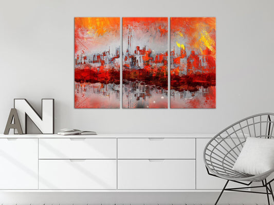 Leinwandbild - New York Sunset (3 Parts) Artgeist