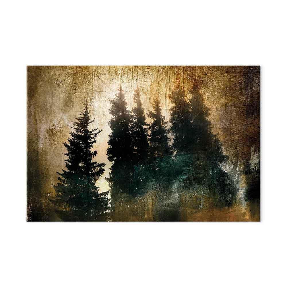 Leinwandbild - Stately Spruces (1 Part) Wide