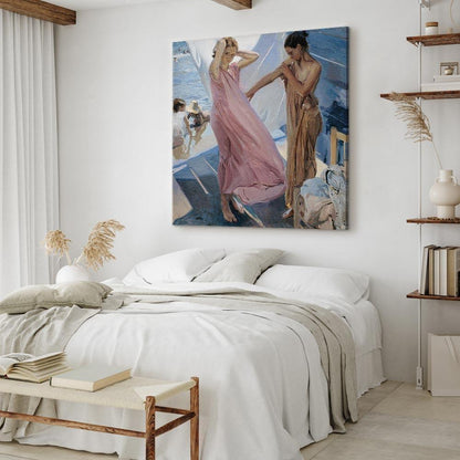 Leinwandbild - Joaquín Sorolla y Bastida – After Bathing, Valencia