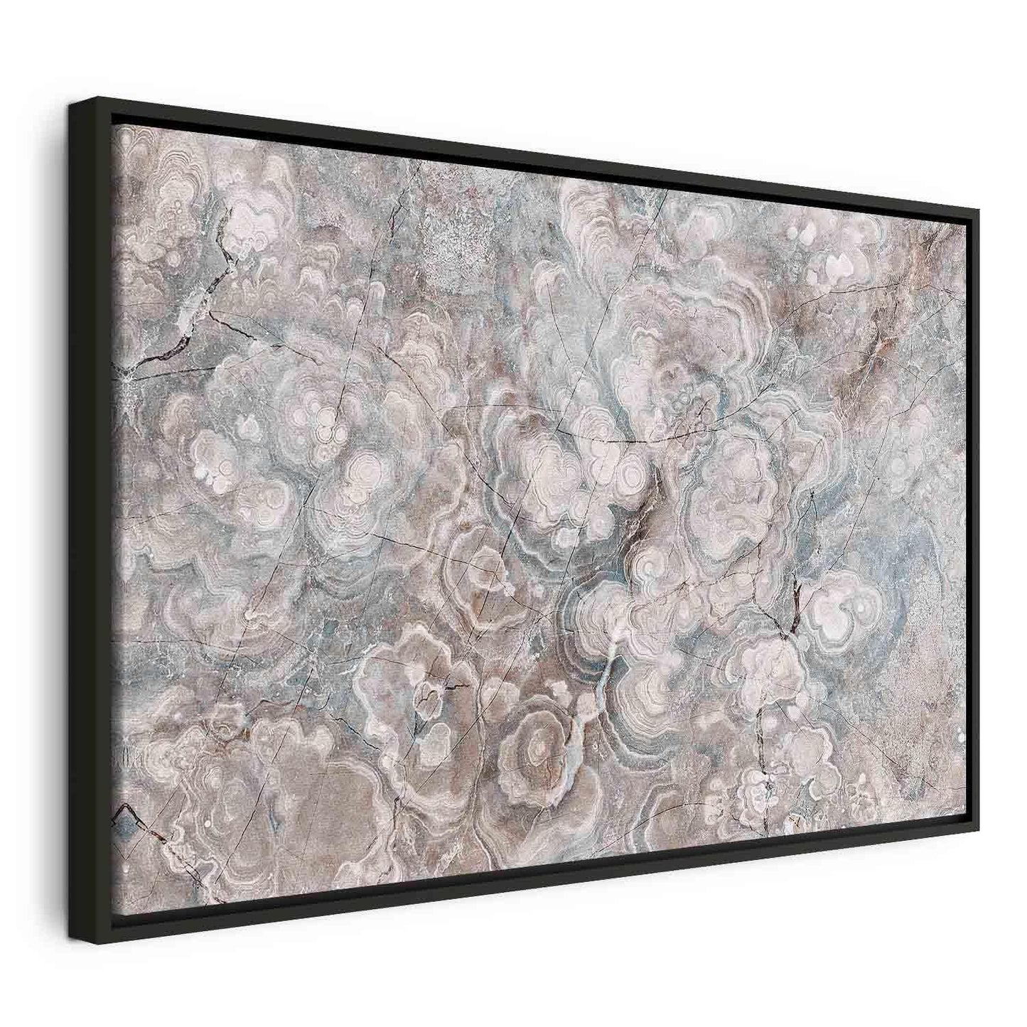 Leinwandbild - Marble flowers – natural stone structure in pastel colours