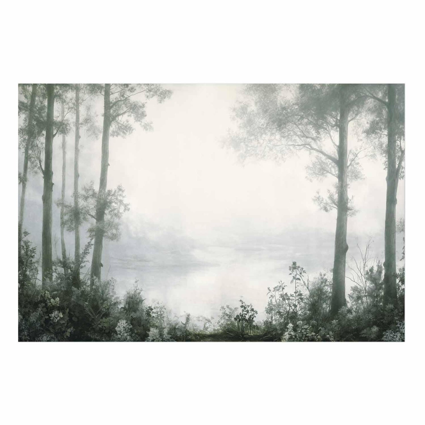 Poster - Forest and Pond in Patinated Green