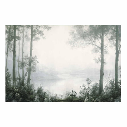 Poster - Forest and Pond in Patinated Green