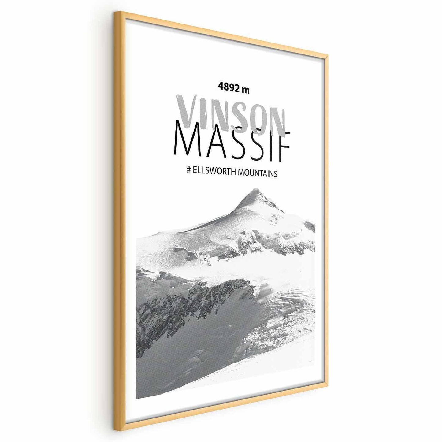 Poster - The majestic Vinson Massif mountain peak, crown of mountains, mountain landscape