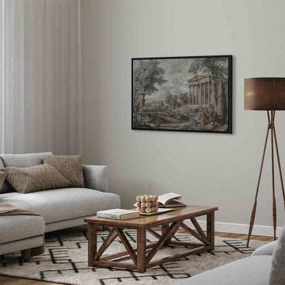 Leinwandbild - Temple on a hill - Greek architecture in subdued colours