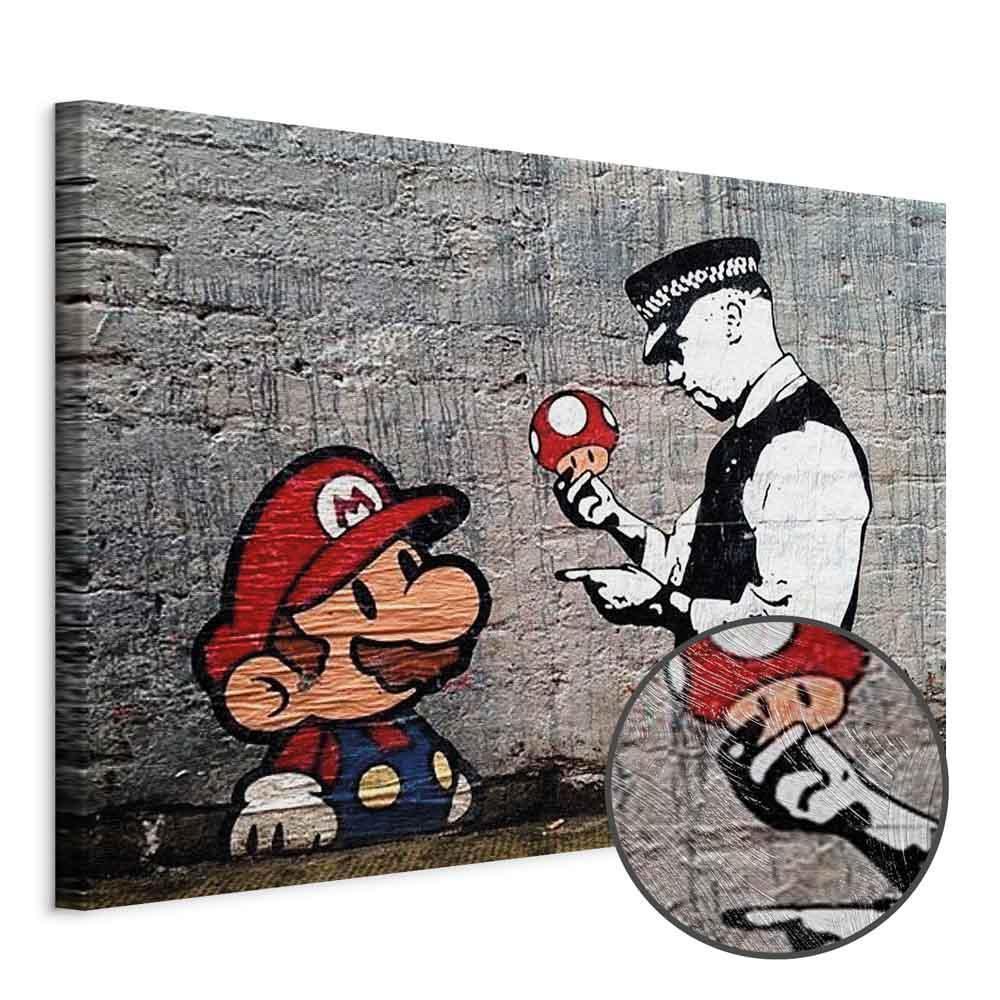 Leinwandbild - Mario and Cop by Banksy