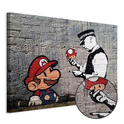 Leinwandbild - Mario and Cop by Banksy