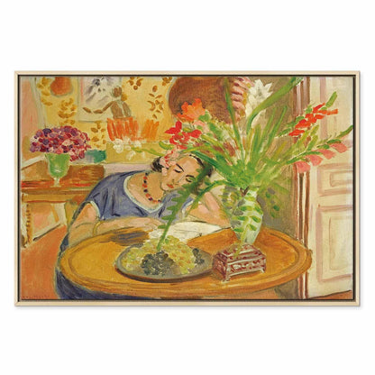 Leinwandbild - Henri Matisse – Woman with Gladioli