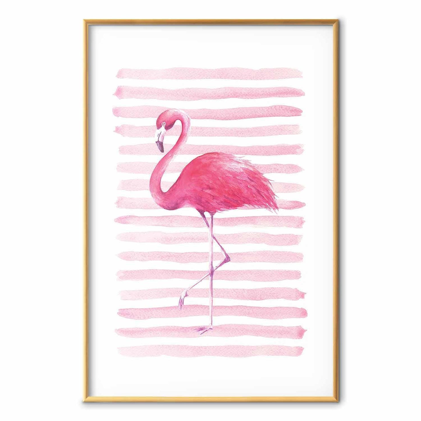 Poster - Flamingo and Stripes