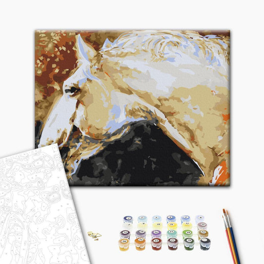 Malen nach Zahlen - White Horse