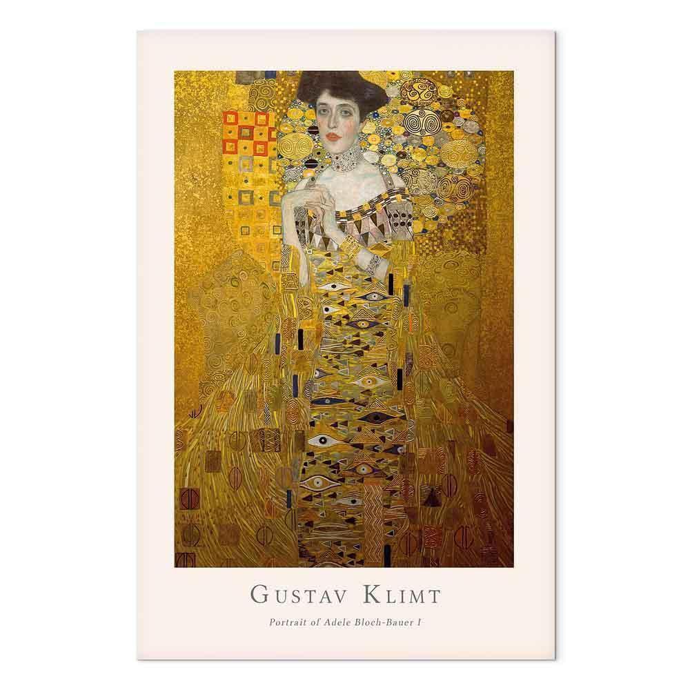 Leinwandbild - Gustav Klimt - Portrait of Adele Bloch (1 Part) Vertical