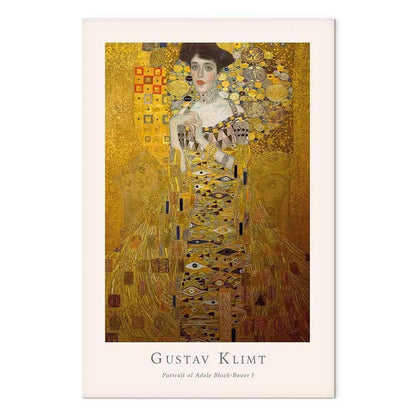 Leinwandbild - Gustav Klimt - Portrait of Adele Bloch (1 Part) Vertical