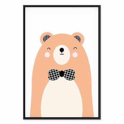 Leinwandbild - Teddy Bear in Bow Tie (1 Part) Vertical