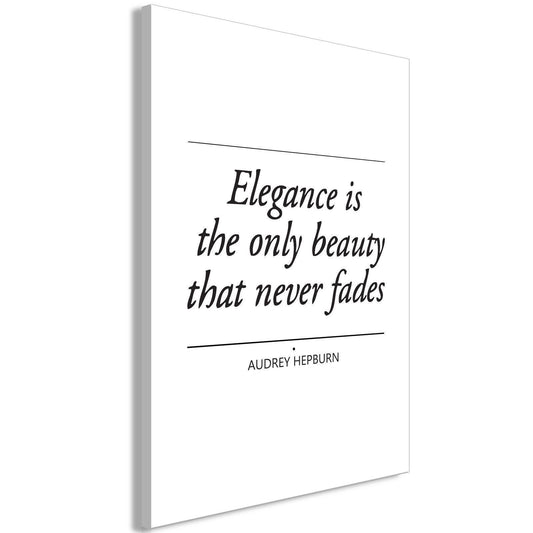 Leinwandbild - Hepburn Quote (1 Part) Vertical Artgeist