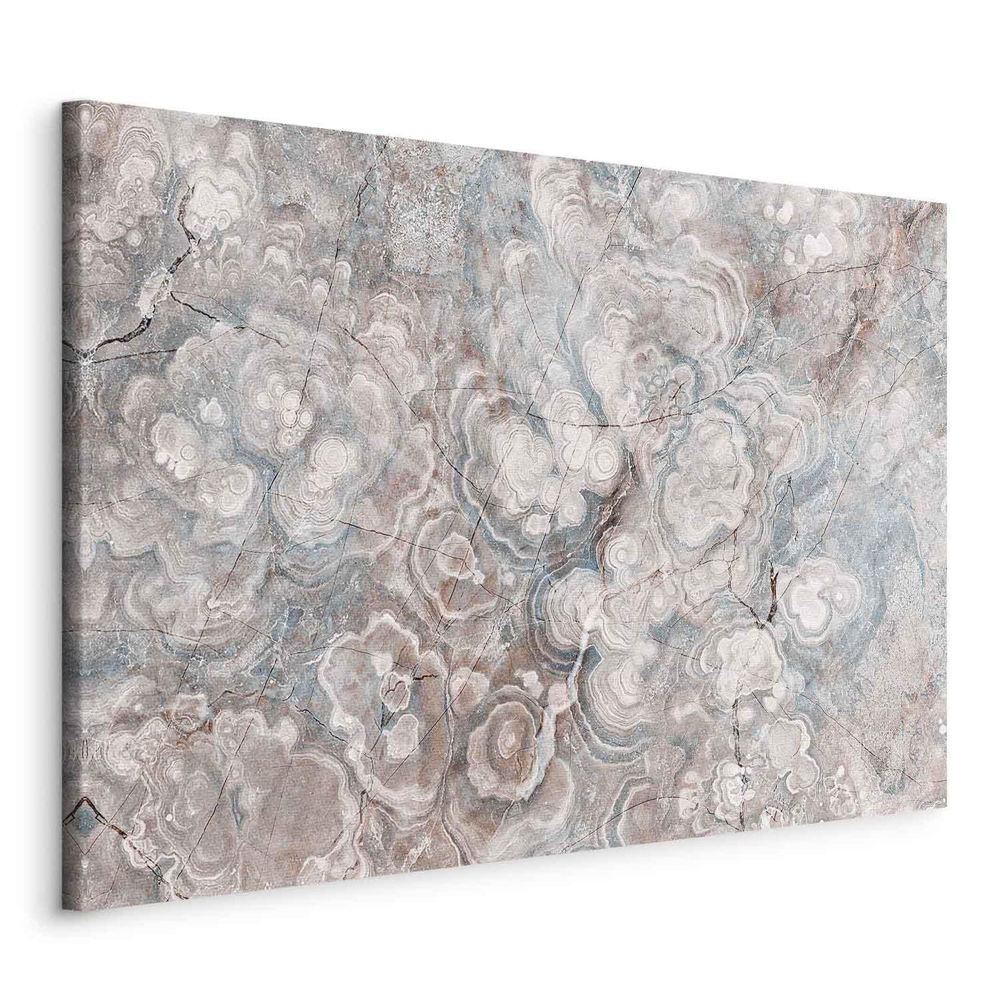 Leinwandbild - Marble flowers – natural stone structure in pastel colours