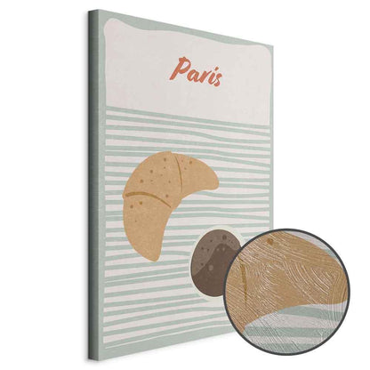 Leinwandbild - Parisian Breakfast (1 Part) Vertical