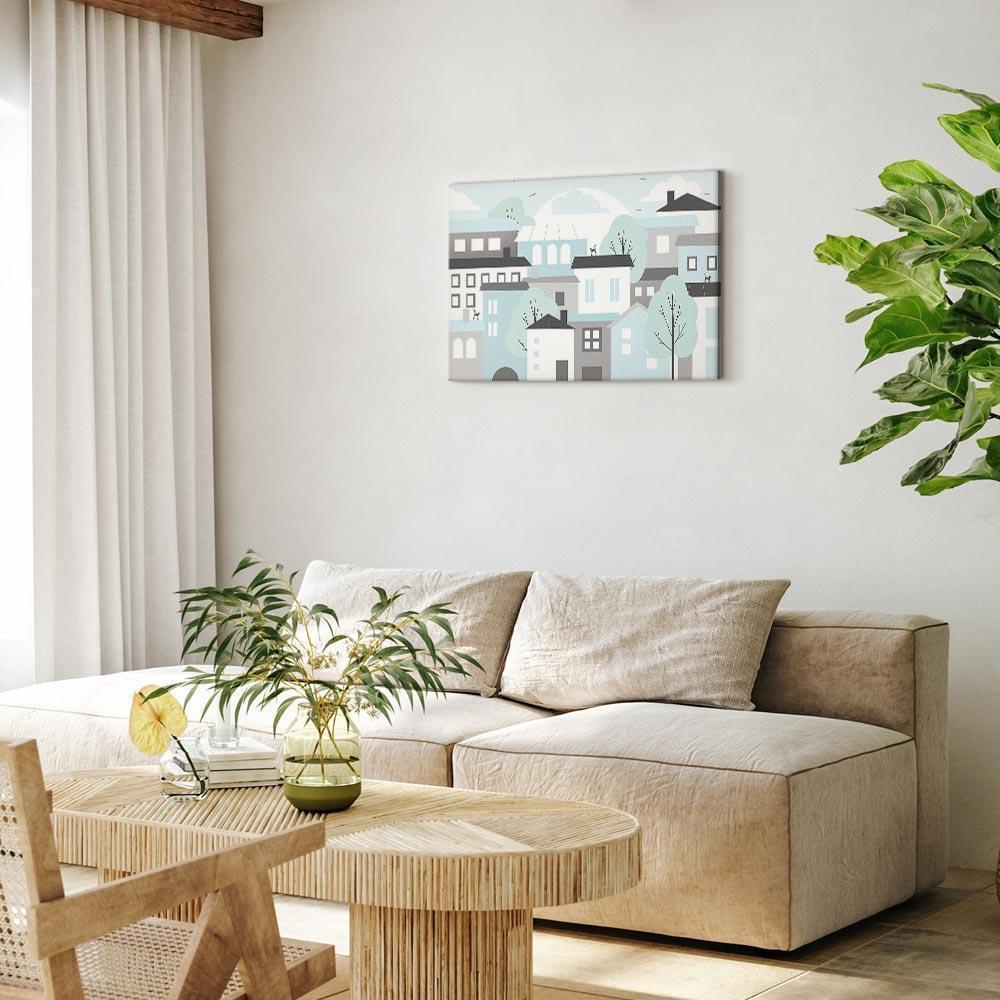 Leinwandbild - Colorful Town (1 Part) Wide