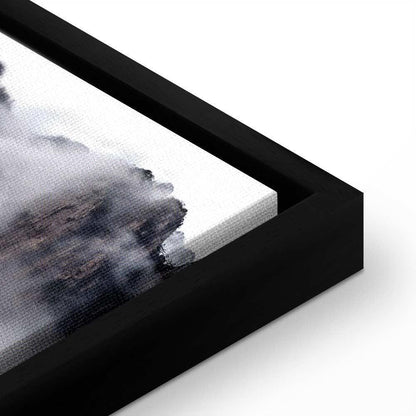 Leinwandbild - High Mountains in Mist (1-part) - Landscape of Clouds Amid Rocks