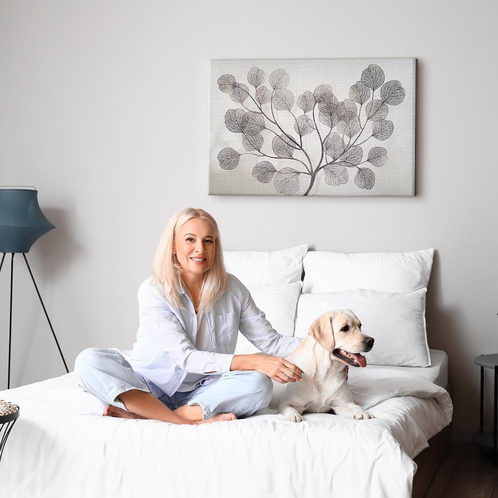 Leinwandbild - Leaves in the Wind (1 Part) Wide