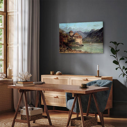 Leinwandbild - Gustave Courbet -Chillon Castle