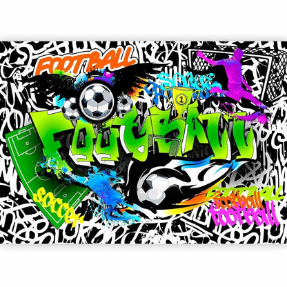 Fototapete Fußball Graffiti – Streetart fürs Kinderzimmer & Jugendzimmer Sawelt