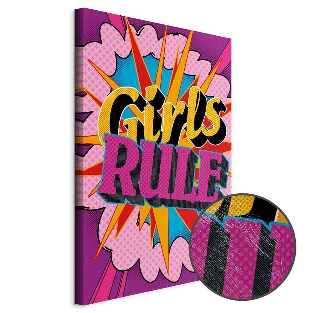 Leinwandbild - Energy of Colors (1-part) - English Text on Colorful Background