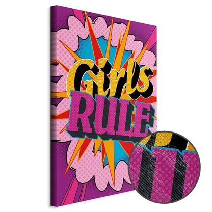 Leinwandbild - Energy of Colors (1-part) - English Text on Colorful Background